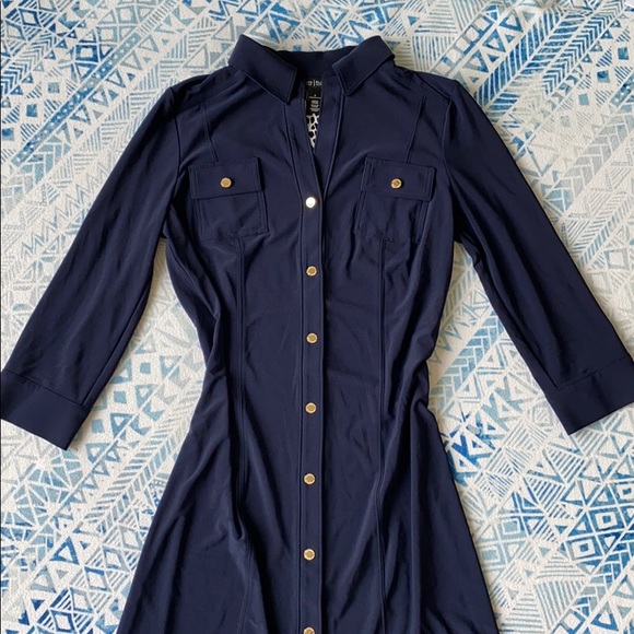White House Black Market Dresses & Skirts - WHBM Navy Shirt Dress